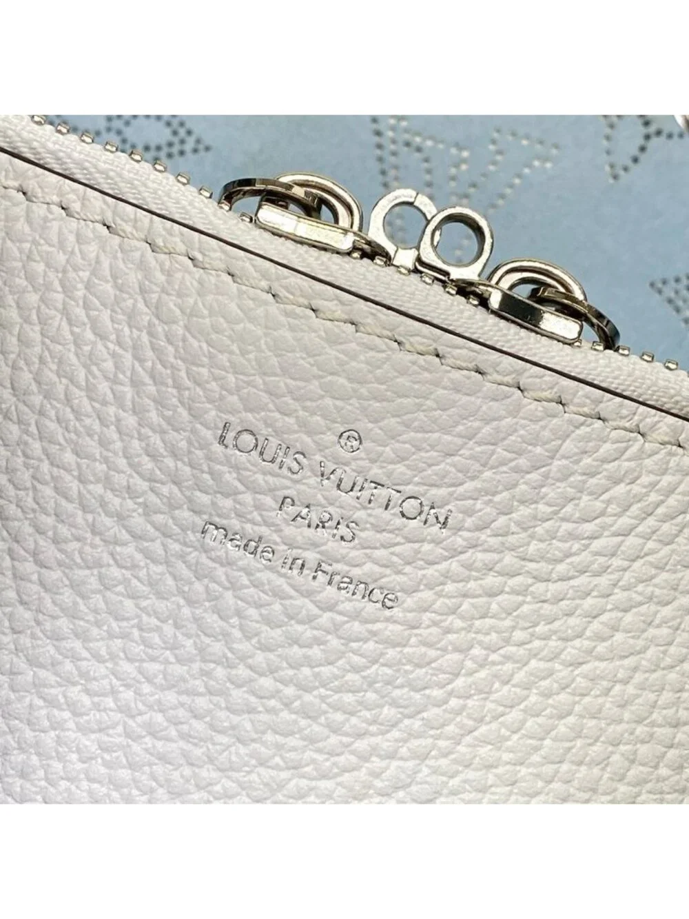 Louis Vuitton Handbag Mahina Mulia Blue Leather Cowhide